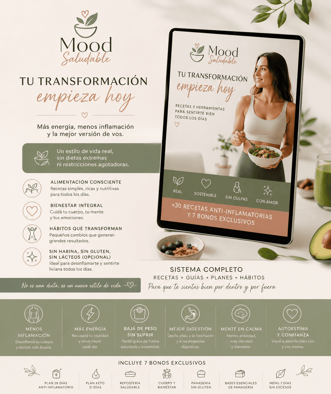 Mood Saludable: Menos inflamación, Más energía! Tu transformación empieza hoy✨